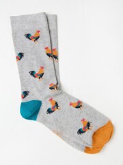 FatFace Grey Rooster Men's Socks - Image 1 of 2