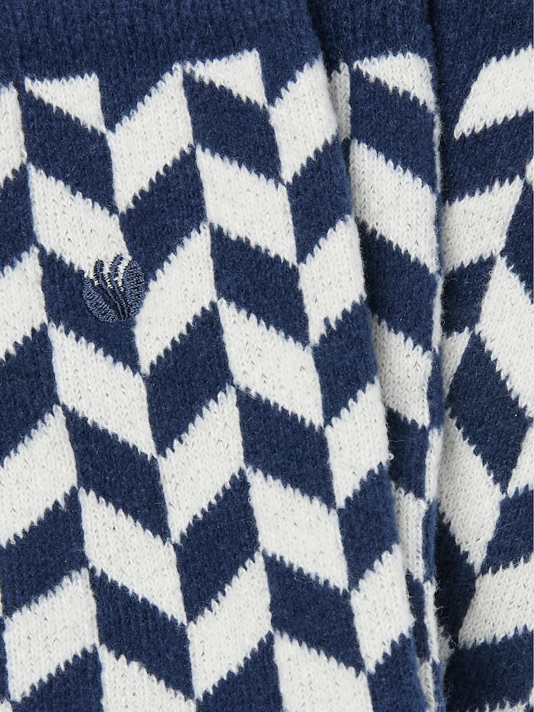 FatFace Navy Cosy Chevron Socks - Image 2 of 2