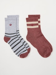FatFace Brown 2 Pairs of Sport Socks - Image 1 of 2
