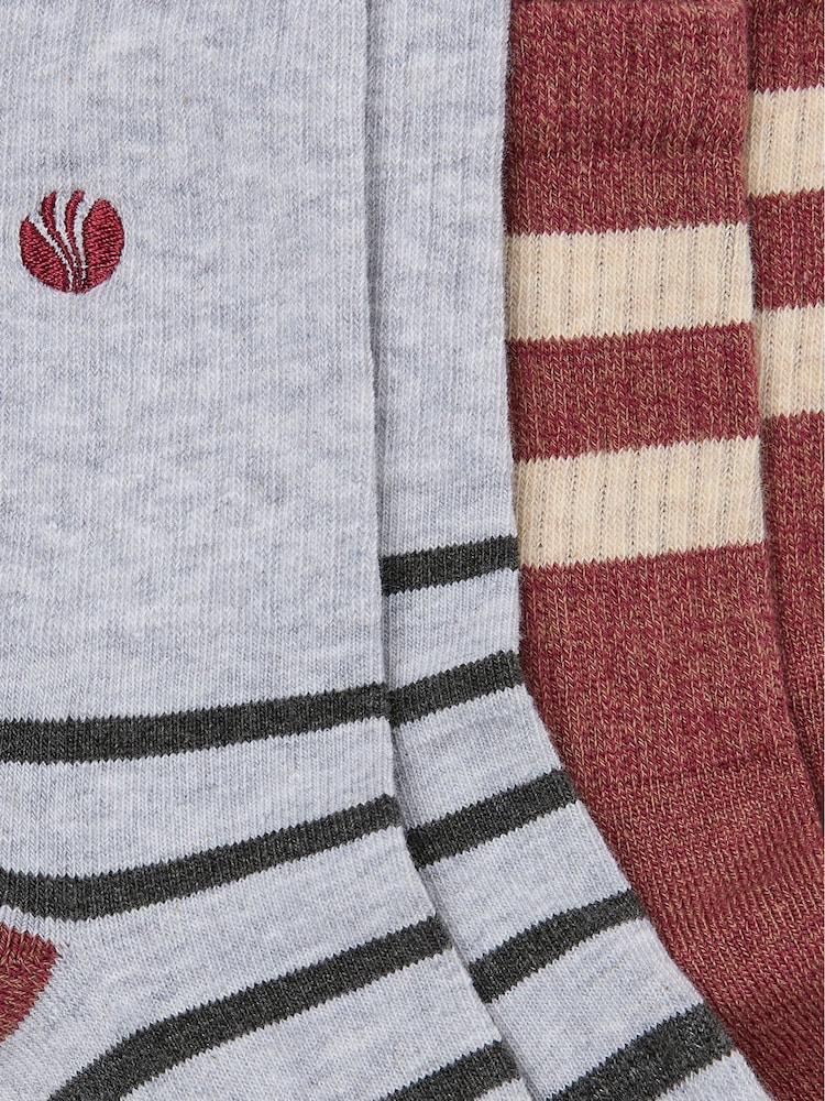 FatFace Brown 2 Pairs of Sport Socks - Image 2 of 2