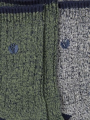 FatFace Green 2 Pairs of Ankle Boots Socks - Image 2 of 2