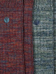 FatFace Multicolour 2 Pairs of Boots Socks - Image 2 of 2