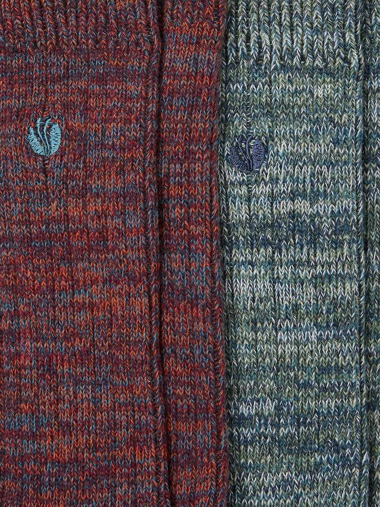 FatFace Multicolour 2 Pairs of Boots Socks - Image 2 of 2