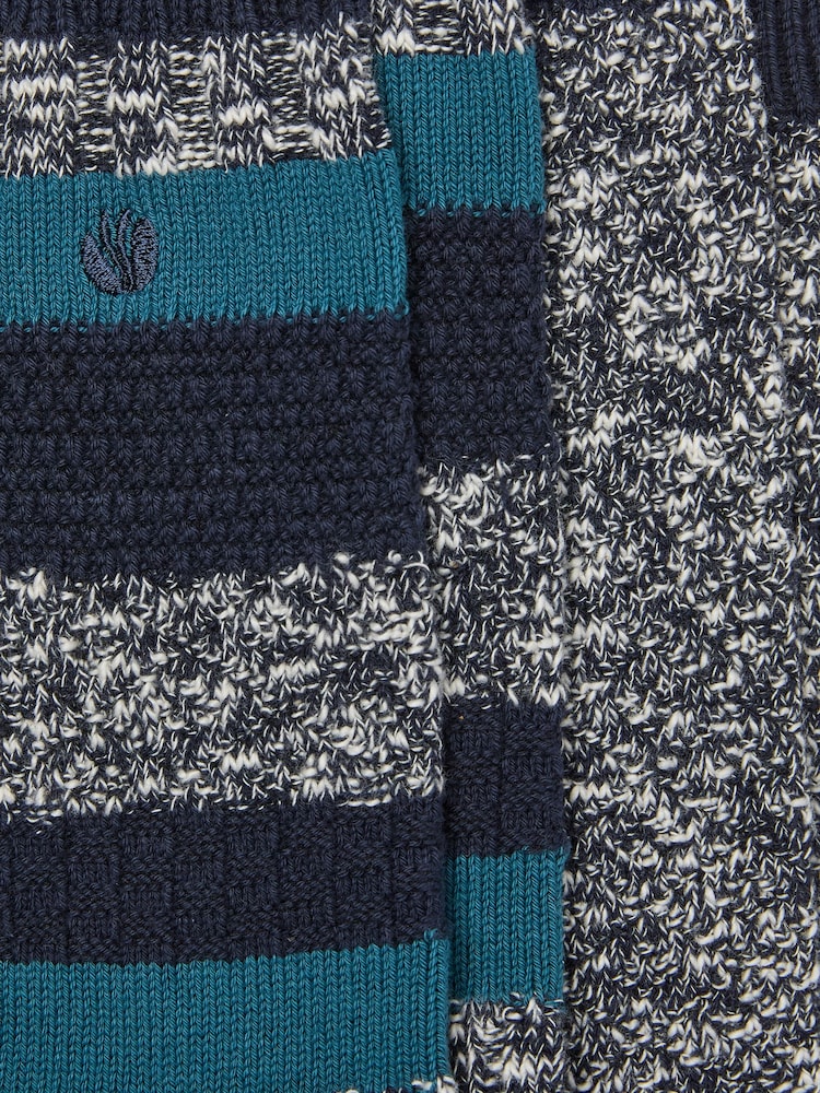 FatFace Navy 2 Pairs of Boots Socks - Image 2 of 2