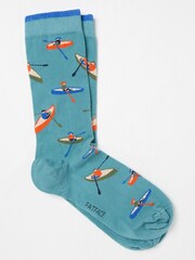 FatFace Teal Blue Canoe Men's Socks - Image 1 of 2