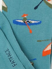 FatFace Teal Blue Canoe Men's Socks - Image 2 of 2