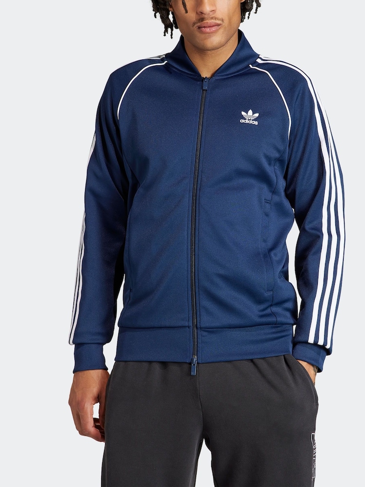 adidas originals Navy Adicolor Classics Super Star Track Top - Image 2 of 7