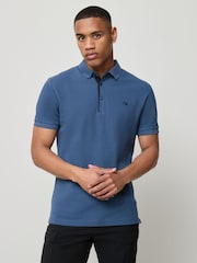 The North Face Blue 100% Cotton Premium Pique Polo Shirt - Image 1 of 4