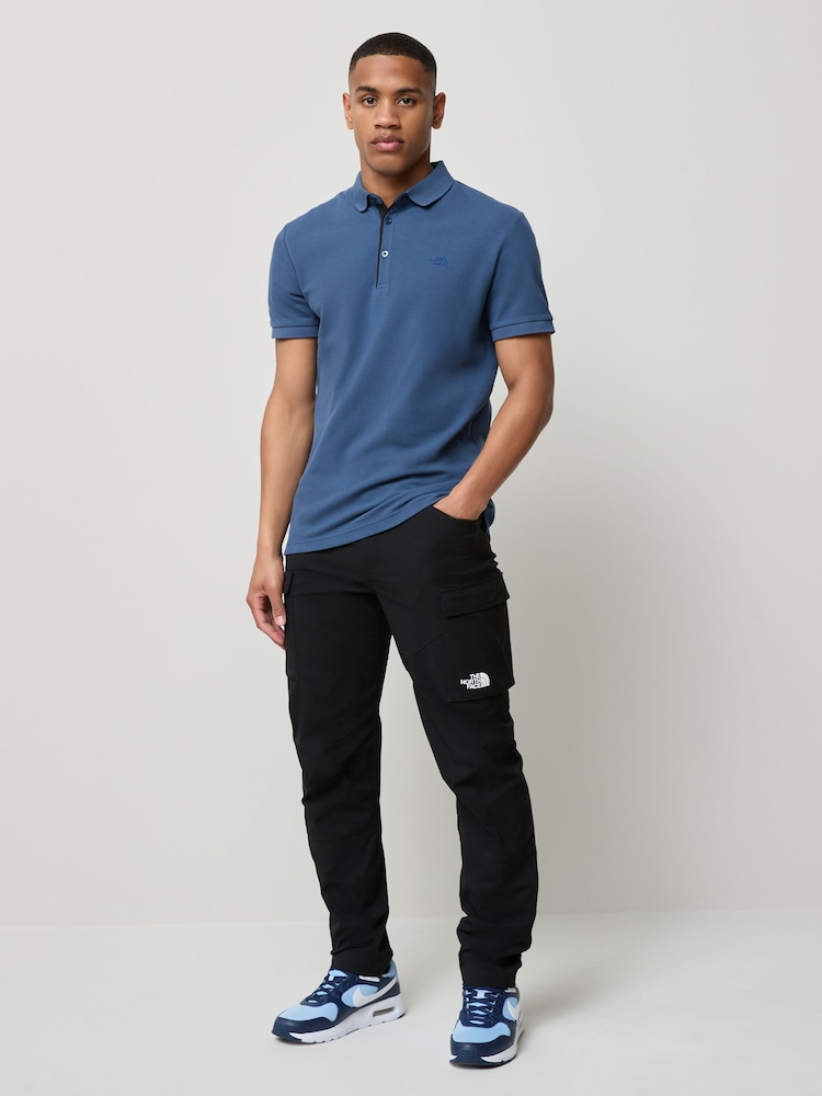 The North Face Blue 100% Cotton Premium Pique Polo Shirt - Image 2 of 4 The North Face Blue 100% Cotton Premium Pique Polo Shirt - Image 2 of 4