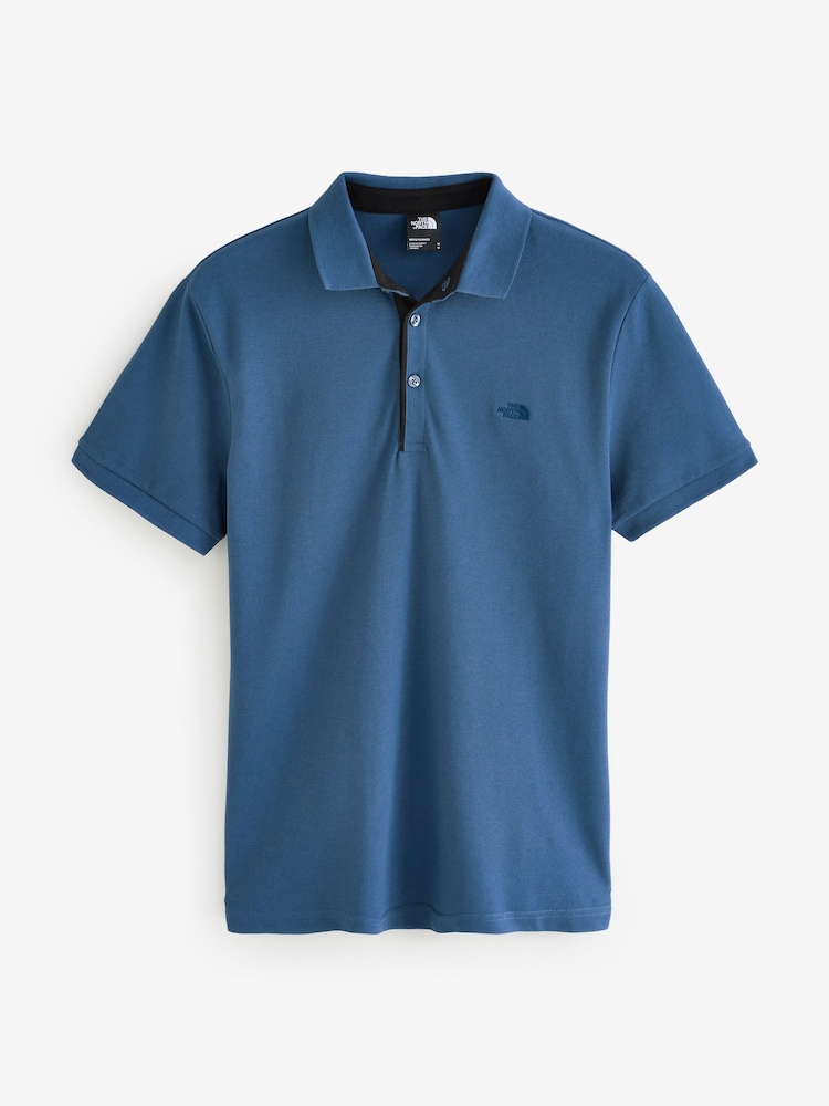 The North Face Blue 100% Cotton Premium Pique Polo Shirt - Image 4 of 4