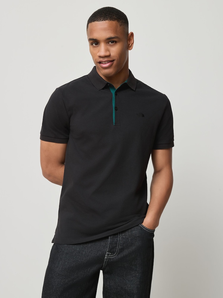 The North Face Black Olive 100% Cotton Premium Pique Polo Shirt - Image 1 of 5
