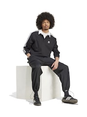 adidas Originals Black/White Adicolor Rugby Polo Shirt - Image 4 of 7
