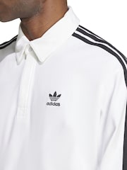 branco/preto - Camisa Polo Rugby Adidas Original Adicolor - Imagem 6 de 7