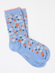 FatFace Blue Floral Women's Socks - Image 1 of 2