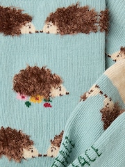 FatFace Blue Fluffy Hedgehog Women's Socks - Image 2 of 2