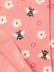 FatFace Pink Daisy Bee Women's Socks - Image 2 of 2
