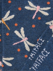 FatFace Navy Blue Dragonfly Women's Socks - Image 2 of 2