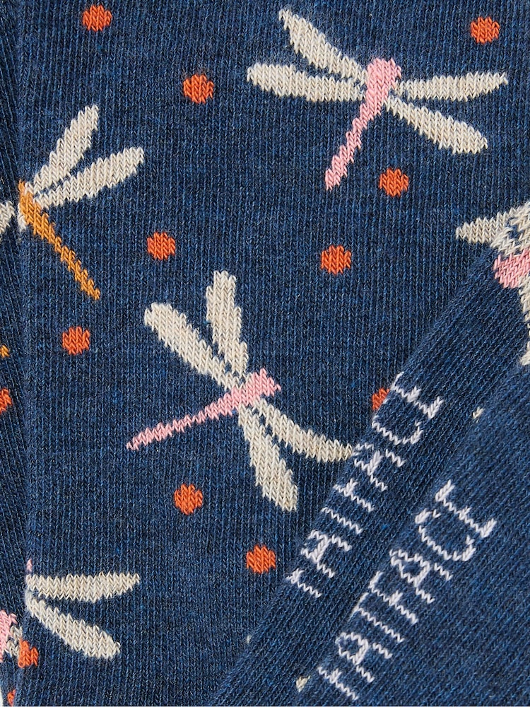 FatFace Navy Blue Dragonfly Women's Socks - Image 2 of 2