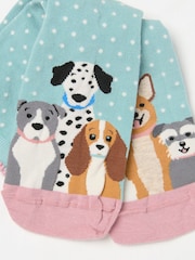 FatFace Teal Blue Dogs Women's Socks - Image 2 of 2