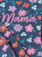 FatFace Navy Blue Floral Mama Women's Socks - Image 2 of 2
