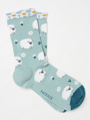 FatFace Green Sheep Sheep Socks - Image 1 of 2