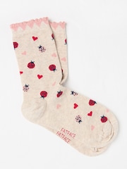 FatFace Natural Ladybird Women's Socks - Image 1 of 2