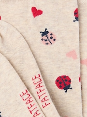 FatFace Natural Ladybird Women's Socks - Image 2 of 2