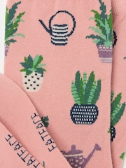 FatFace Pink House Plant Socks - Image 2 of 2