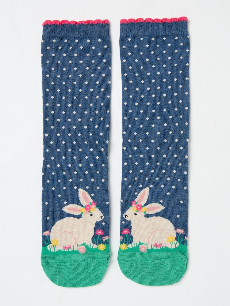 FatFace Navy Blue Bunny Women's Socks - Image 1 of 2