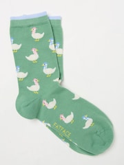 FatFace Green Geese Women's Socks - Image 1 of 2