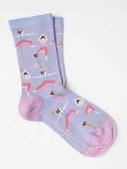 FatFace Lilac Purple Yoga Women's Socks - Image 1 of 2