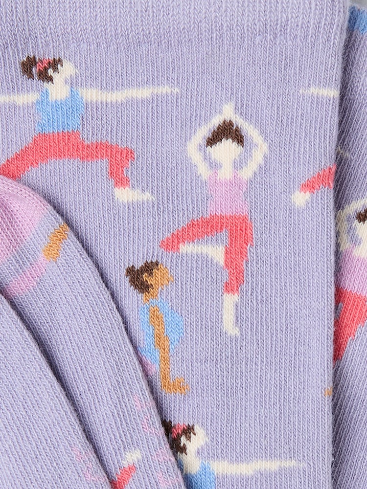 FatFace Lilac Purple Yoga Women's Socks - Image 2 of 2