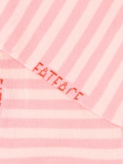 FatFace Pink Stripe Women's Trainer Socks - Image 2 of 2