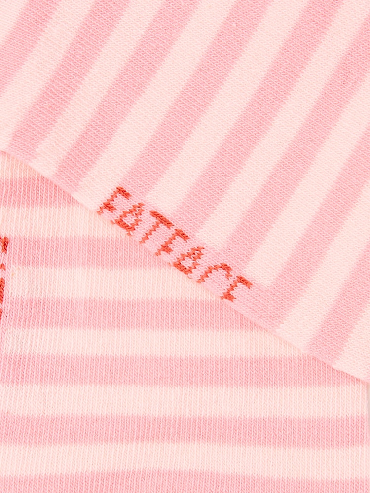 FatFace Pink Stripe Women's Trainer Socks - Image 2 of 2