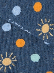FatFace Navy Blue Spot Women's Trainer Socks - Image 2 of 2