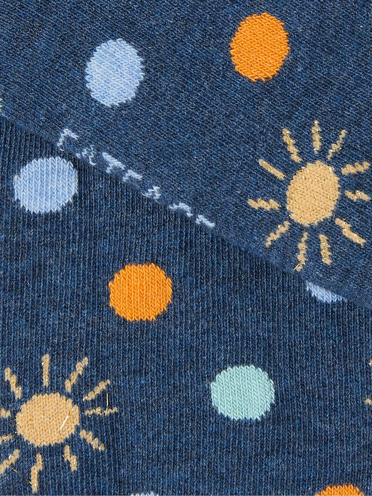 FatFace Navy Blue Spot Women's Trainer Socks - Image 2 of 2 FatFace Navy Blue Spot Women's Trainer Socks - Image 2 of 2