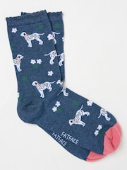 FatFace Navy Blue Dalmatian Women's Socks - Image 1 of 2