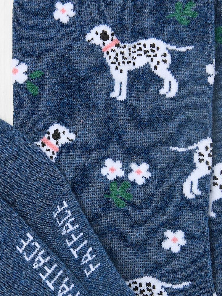 FatFace Navy Blue Dalmatian Women's Socks - Image 2 of 2