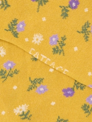 FatFace Yellow Floral Women's Trainer Socks - Image 2 of 2