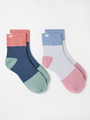Разноцветный - FatFace 2 Pack Welly Socks - Изображение 1 из 2