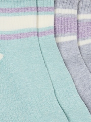 FatFace Blue & Purple 2 Pack Women's Sports Socks - Image 2 of 2
