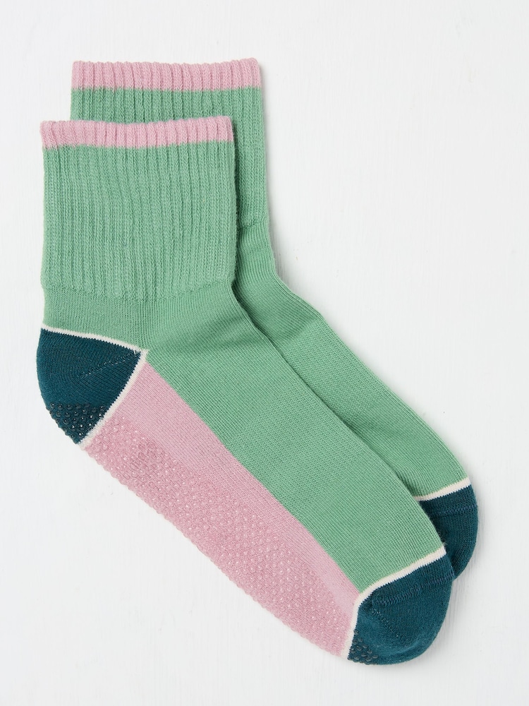 FatFace Green Yoga Socks - Image 1 of 2 FatFace Green Yoga Socks - Image 1 of 2