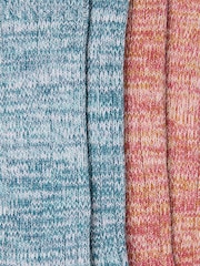 FatFace Blue & Pink 2 Pack Women's Boot Socks - Image 2 of 2