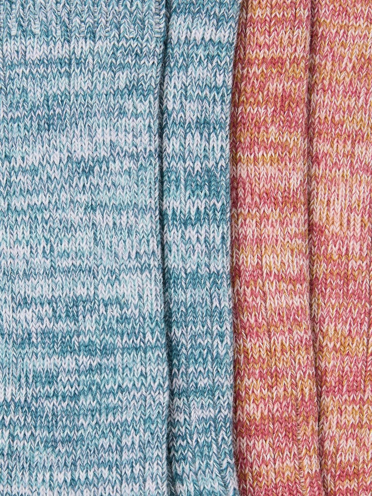 FatFace Blue & Pink 2 Pack Women's Boot Socks - Image 2 of 2