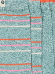 FatFace Teal Blue 2 Pack Women's Boot Socks - Image 2 of 2