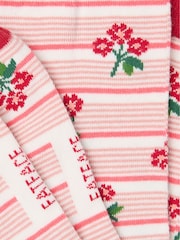 FatFace White Stripe Floral Socks - Image 2 of 2