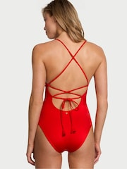 Vermiljoen rood - Victoria's Secret rosette diepuitgesneden badpak - Image 2 of 3