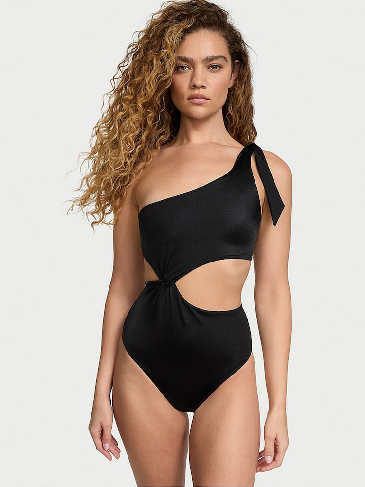 Victoria's Secret Black One Shoulder Swimsuit - Image 1 of 3