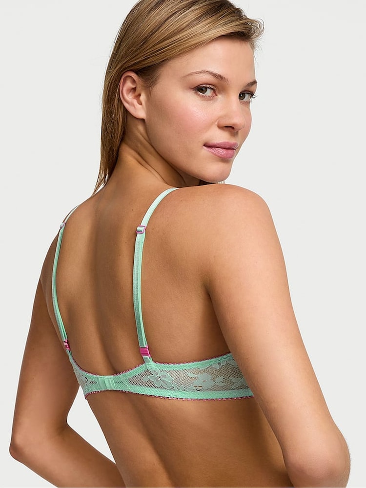 Victoria's Secret Waterfall Green Lace Unlined Demi Bra - Image 2 of 2