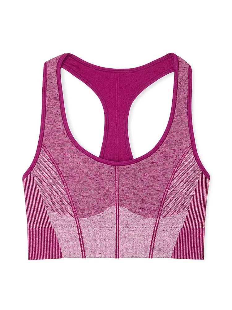 Victoria's Secret PINK Thriller Purple Marl Seamless Sports Bra - Image 4 of 4